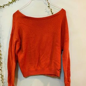 Red Hollister Backless Sweater
